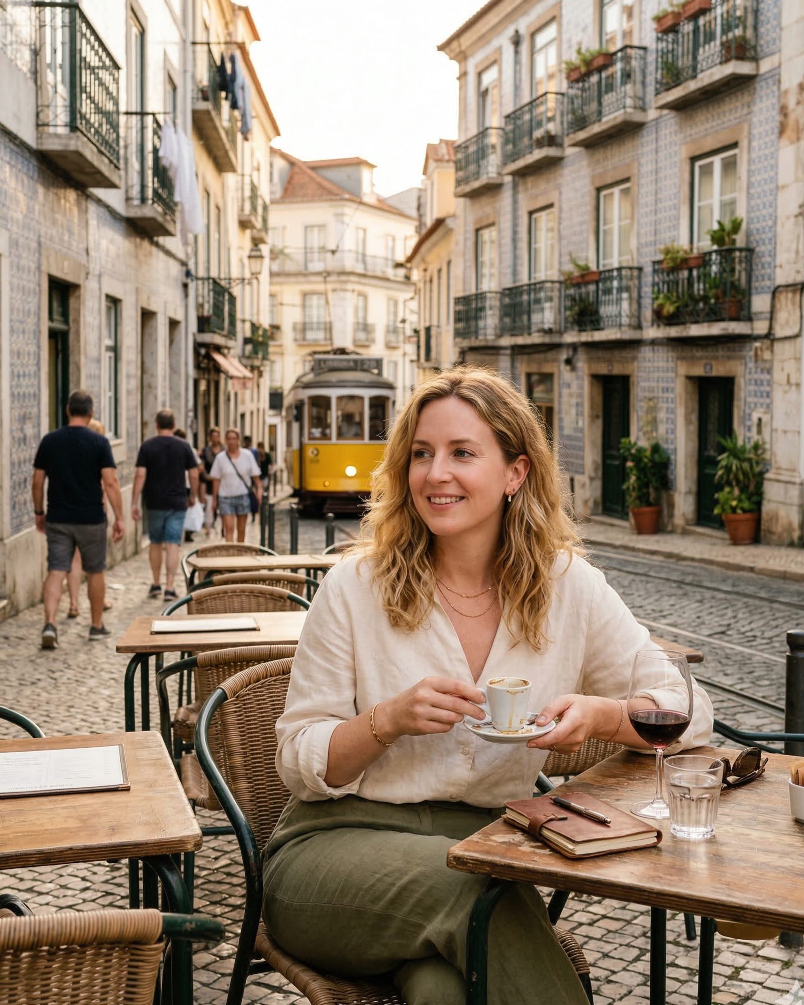 Cafe travel photo with warm color finish